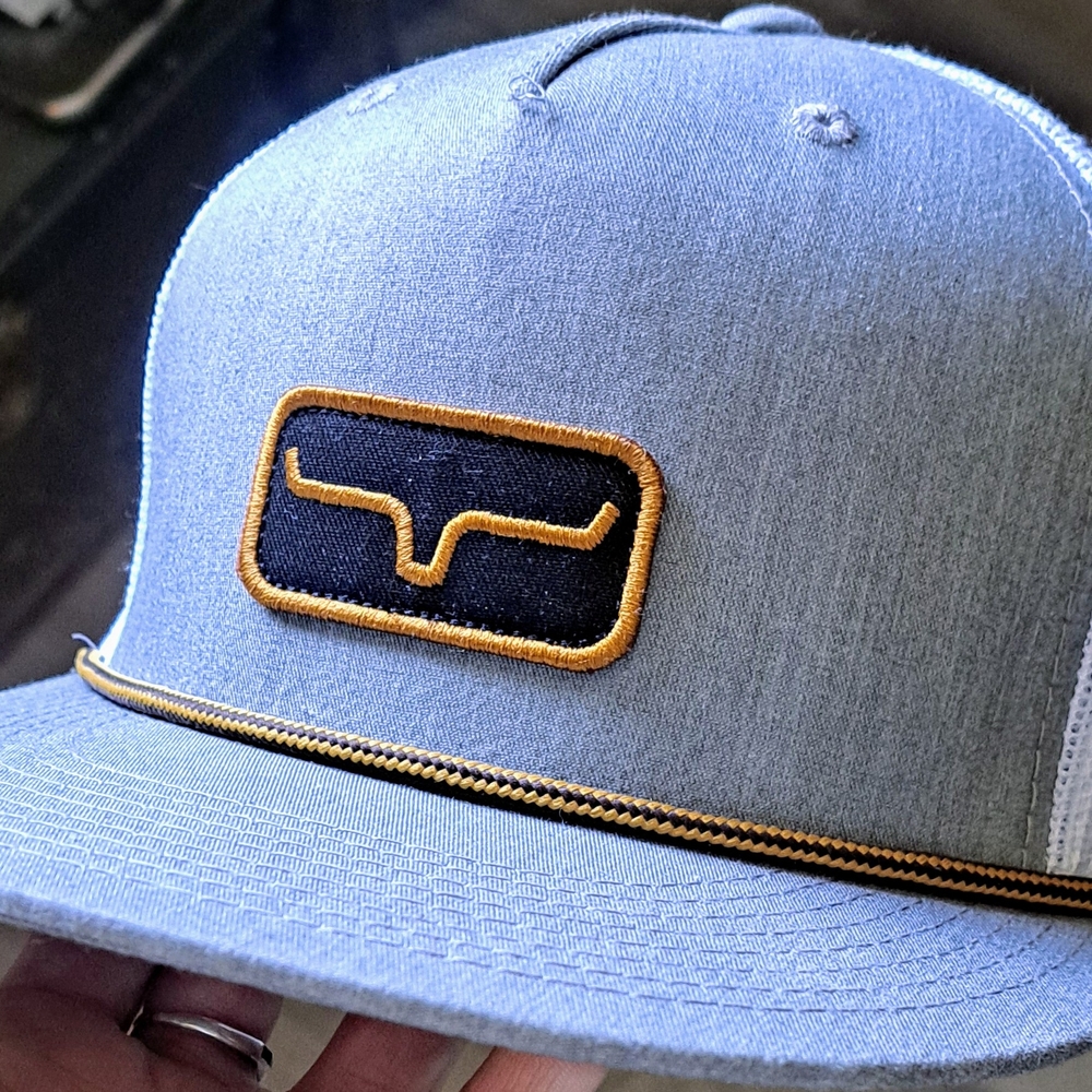 Kimes Ranch Gray and White Mesh Cap